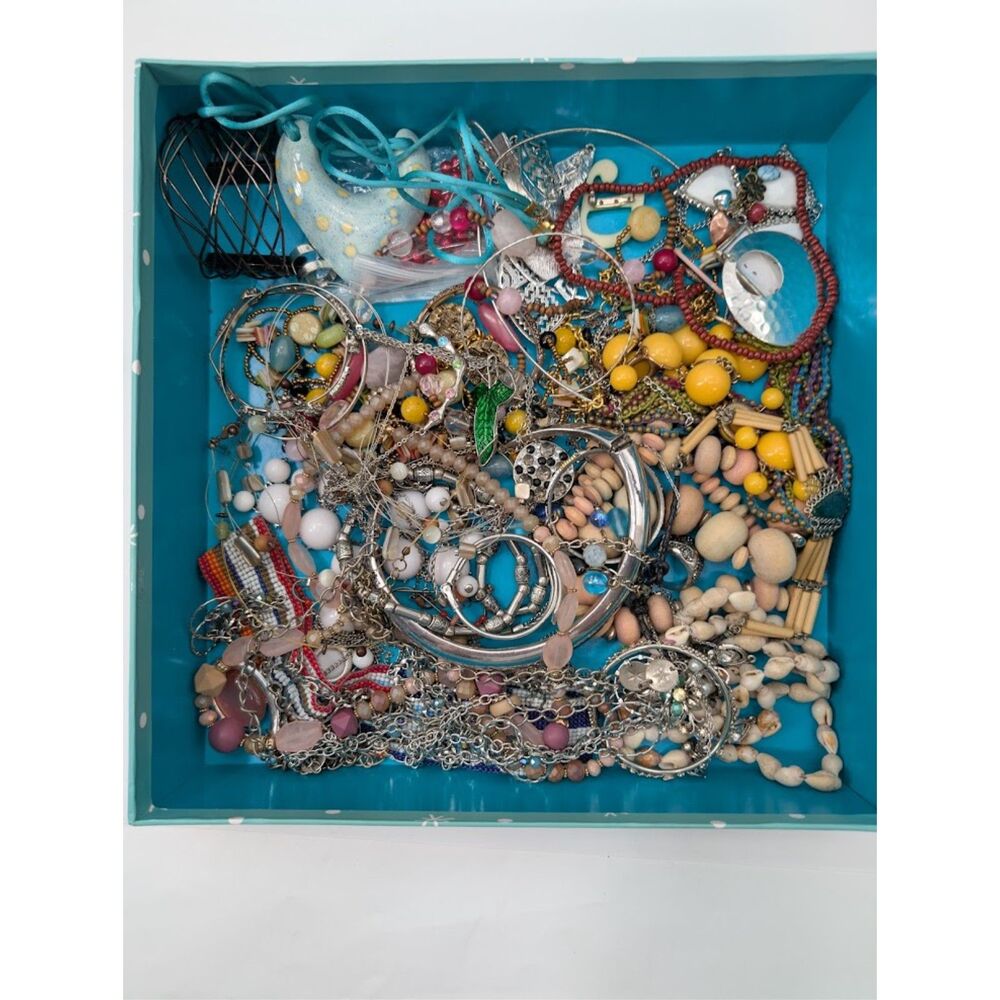 Jewelry Junk Drawer 2.10 lbs Vintage to Modern Craft Upcycle Rework